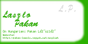 laszlo pakan business card